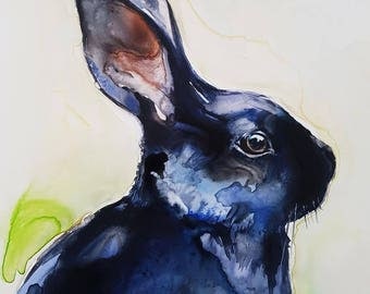 Rabbit Painting, Rabbits, Bunny Painting, Rabbit Art, Animal Painting
