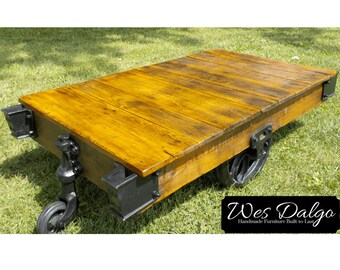 cart coffee table | etsy cart coffee table | etsy