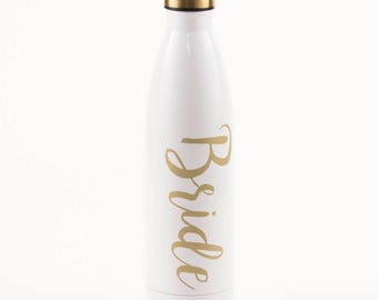 Personalized Bride Insulated Water Bottle Wedding Gift