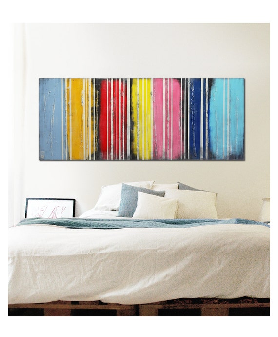 Painting Abstract Art Canvas Wall art Striped by RonaldHunter