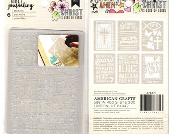Bible Journaling STENCILS TODAY'S BLESSING by American Crafts Bible Journaling 6 Stencils 378671 1.cc02