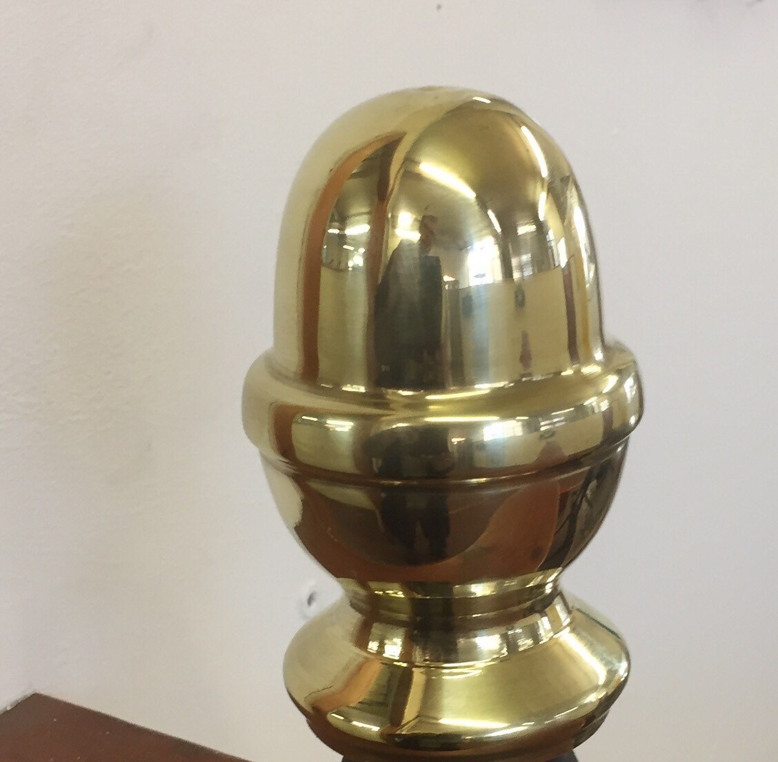Stair post finials in pure hand spun brass