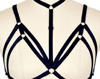 Double Strap Caged Body Harness Bra