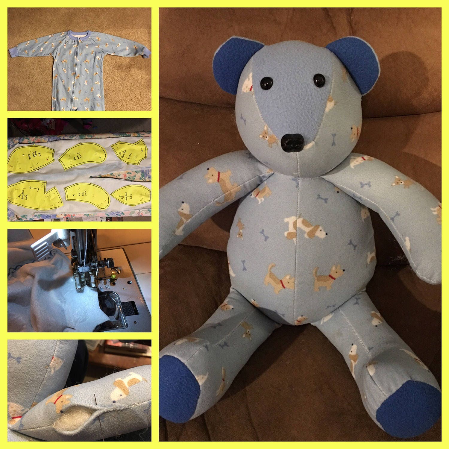 PDF for a 16 memory bear instructions. Pattern