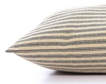 Ticking Stripe Dog Bed Cover, Custom Pet Bed Cover, Dog Bed Duvet Cover, Modern Pillow-Style Dog Bed Cover for Small to Large Dog Beds