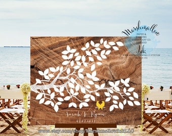Wedding Guest Book Custom Guest Book Alternative, Wedding Signs Wedding Tree Personalized Guest Book Tree Wedding Gift Bridal Shower Gift