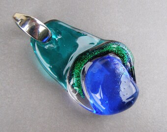 Murano glass pendant-Lampwork dichroic glass pendant -Glass pendant-exclusive design by CSG