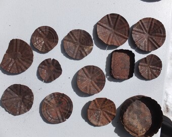 Altered for you! 13 Awesome Rusty Can Lids/Rusty Pieces-craft project, mixed media, folk art, altered art