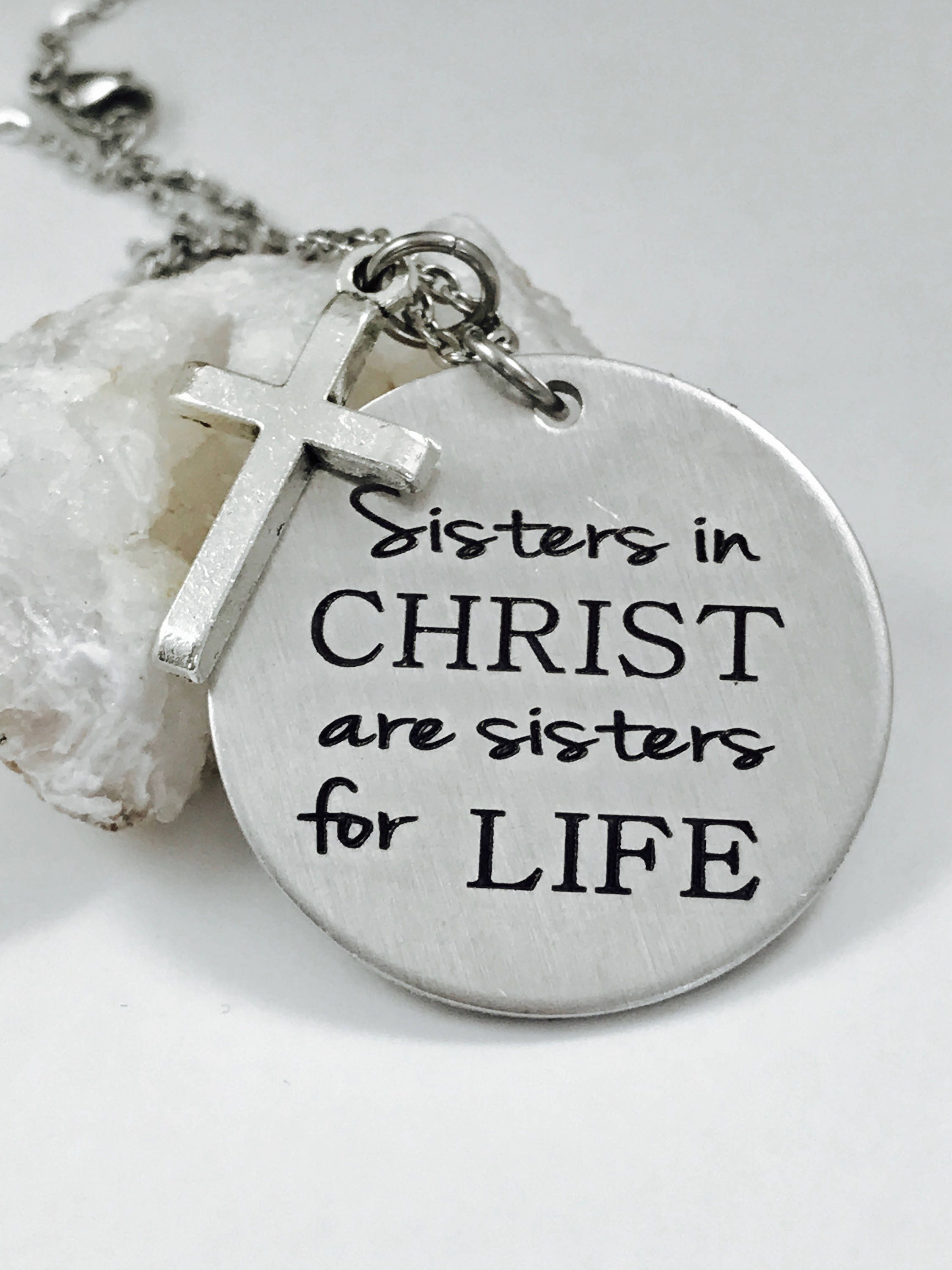 Sisters in Christ Necklace Christian Jewelry