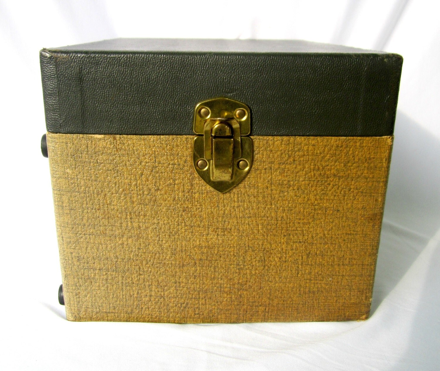 45s Record Storage Box Divided Stash Carrier With Handle