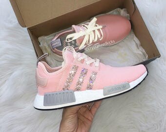 Adidas NMD Runner Made with SWAROVSKI® Xirius Rose Crystals - Grey/Pink/White