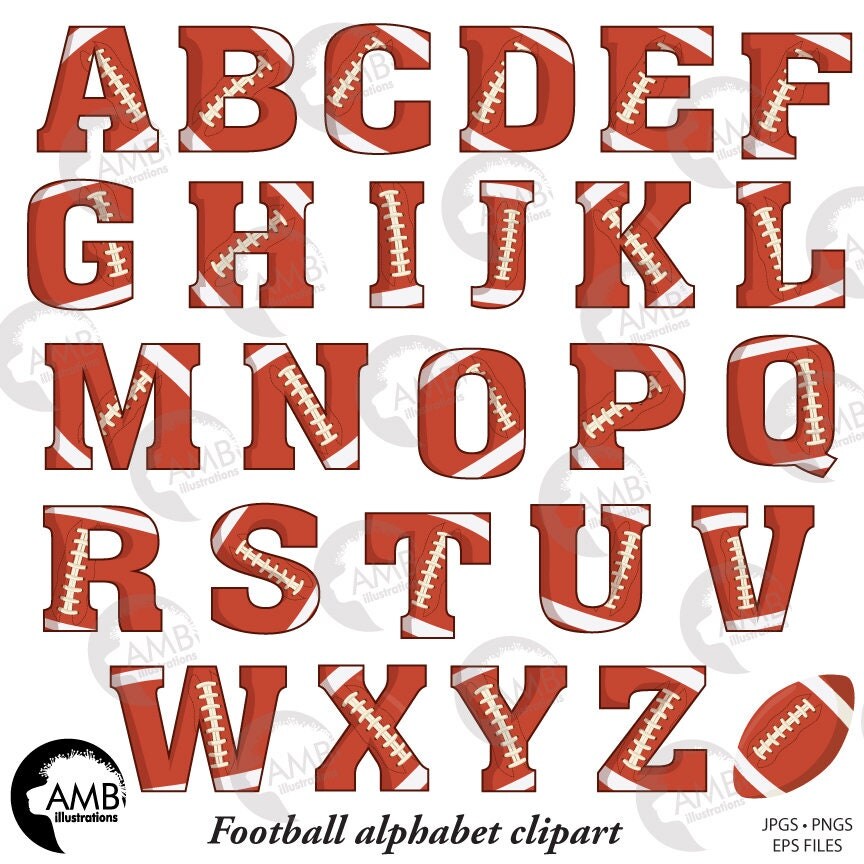 combo football letters and numbers clipart football team combo football letters and numbers clipart football team