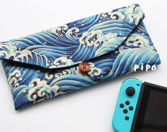 Nintendo Switch Cover /Carrying Case/Protective Sleeve/Pouch/NS/Dark Blue Wave