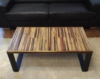 Steel Leg Coffee Table, Reclaimed Wood Coffee Table