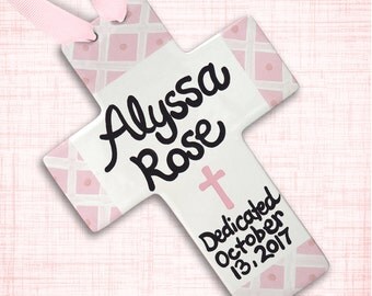 Baby Dedication Gift - Baptism Gift Girl - Baptism Cross - Naming Dedication - Personalized Baptism Cross - Baby Dedication - Baptism Gift
