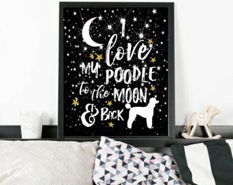 Poodle Art, Poodle Gift, Poodle Print, Living Room Decor, Bedroom Decor, Wall Art, Wall Decor, Home Decor