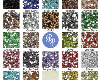 Crystal Rhinestone Resin Gems 2MM 3MM 4MM 5MM 6MM ss6 ss12 ss16 ss20 ss30 Flat Back Many Colors Nail Art DIY Phone Face Decoration