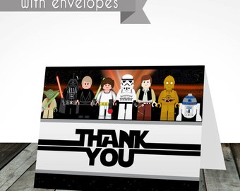 Star Wars Thank You Cards Star Wars cards Star Wars