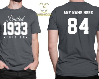 1933 Limited Edition 84th Birthday Party Shirt, 84 years old shirt, limited edition 84 year old, 84th birthday party tee shirt