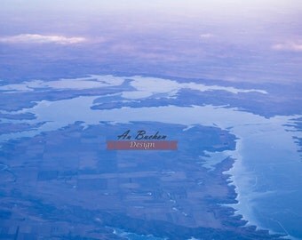 Fine Art Print | A Frozen River, Aerial Photography, Sky Photograph, Fine Art Photograph, River Photo Print, Winter Wall Art, From a plane