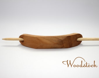 Handmade wooden barrette, boho wood hair accessories, hair clip, hair pin, hair fork, French clip, hair slide, hair holder