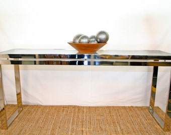 Vintage Chrome Console Table
