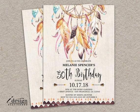 Boho Chic Birthday Invitations 8