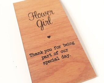 Flower Girl Wooden Place Setting
