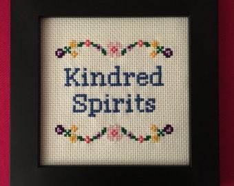 Finished Cross Stitch. Anne of Green Gables, Kindred Spirits.