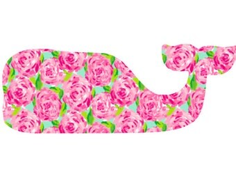 Lilly Pulitzer Inspired Whale Decal