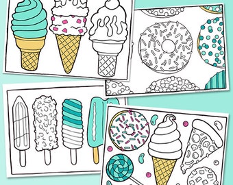 kawaii coloring book etsy