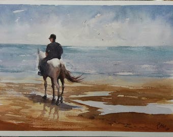 Ride to the shore - original Watercolour painting