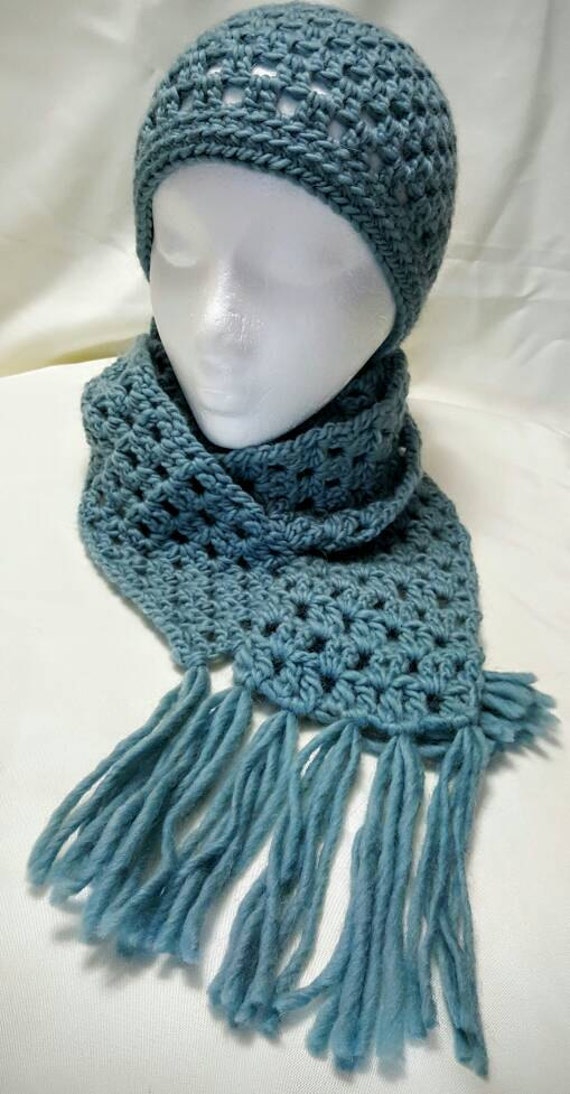 Crochet Hat and Scarf Women Set Women Crochet Winter Wear