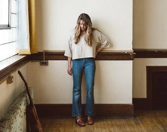vintage high waist cropped jeans