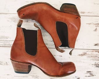 Handmade Ankle Boots - RM Williams Ankle Boots - Vintage RM Williams Boots - Ankle Boots Brown - Ankle Leather Boots - Men Craftsman Boots