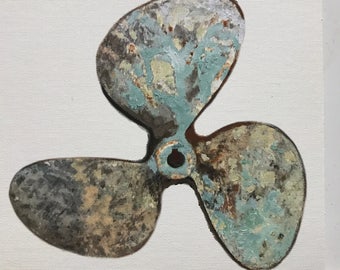 Corroded Propeller, Original Oil Painting