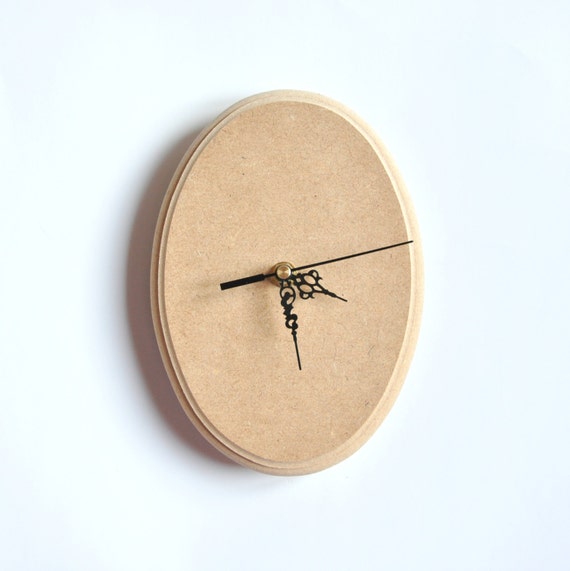 Unfinished MDF Clock. Oval Shape Clockface for DIY projects