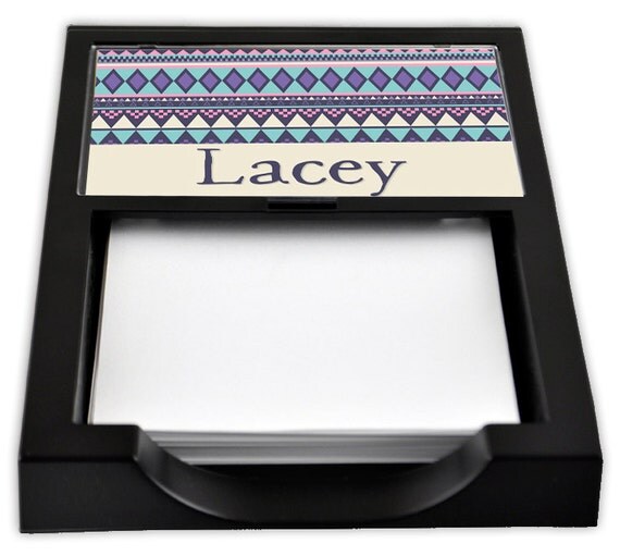 Memo pad holder in tribal print notepad holder personalized