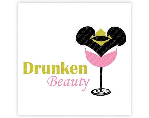 Disney Champagne Wine Glass Icon Minnie Mouse Logo Head