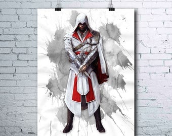 Assassin's Creed - Ezio Auditore - Assassins Creed Poster - Assassin's Creed Print - Assassin's Creed Printables - Games Wall Art