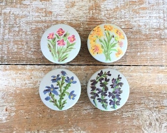 drawer pulls 4 drawer knobs hand painted wood drawer knobs flower drawer knobs cabinet door pulls - Decorative Drawer Knobs drawer pulls 4 drawer knobs hand painted wood drawer knobs flower drawer knobs cabinet door pulls - Decorative Drawer Knobs