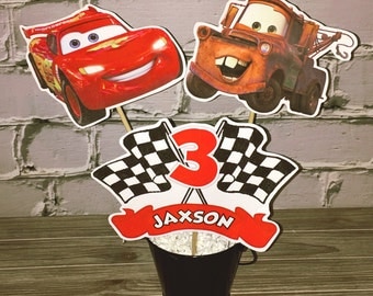 Cars Centerpiece - Cars Birthday Party Decorations - Disney Cars Birthday Party Centerpiece