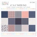 Scrapbook Paper Pad - Simply Creative - So Chic - Modern Geometic - 6x6 - 30 sheets - Navy - Pink - Cream - Coral - Chevron Hexagon Floral