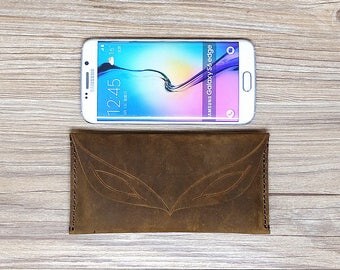 Personalized Leather Case Fits Samsung Galaxy S8, Samsung Galaxy S8 Plus Case, Leather Galaxy S6 / S6 Edge Case, Wallet For Men, E624