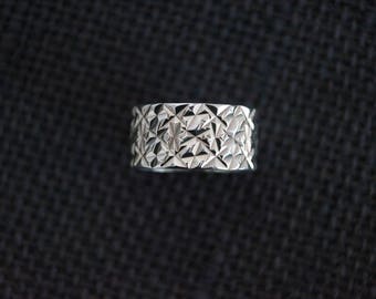 Vintage Sterling Silver Ring - Chunky Silver Ring - Vintage Silver Ring - Vintage Chunky Ring - Vintage Silver Ring - Size Q 1/2 or 8 1/2