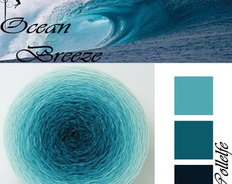 Ocean Breeze* Gradient yarn Merino hand dyed - fingering weight