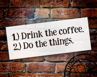 Coffee Word Art Stencil Victorian Headline Select by StudioR12