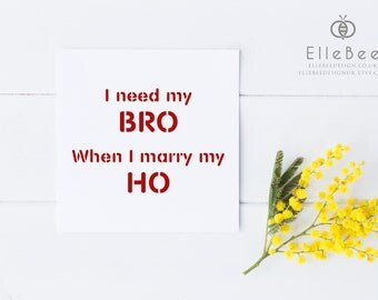 Funny Best Man Card / Best Man Card / Will You Be My Best Man? / Humorous Best Man Card / Funny Wedding Card / Elle Bee
