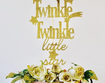 twinkle twinkle little star CAKE TOPPER 1st birthday, little star cake topper, birthday cupcake topper