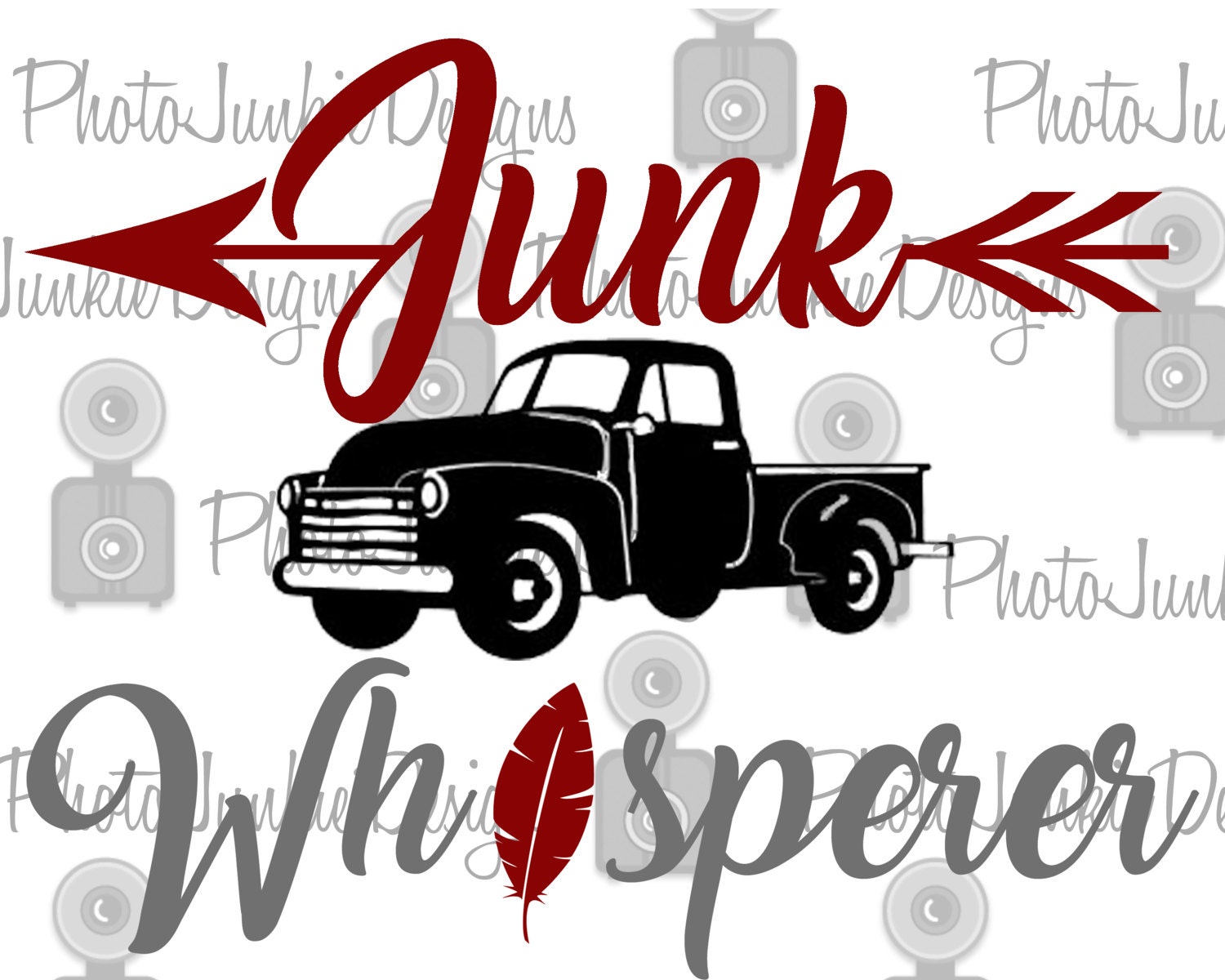 Download Junk Whisperer SVG PNG DXF Printable Jpeg Cutting File